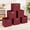 Burgundy, variant on Fabric Storage Bins Set of 6, Strong Poly-Woven Fabric, Sturdy Chipboard Sides, Grommet Front Handle, Teal Green