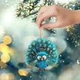thumbnail image 6 of Hariumiu Peacock Christmas Tree Ornaments Cartoon Peacock Acrylic Hanging Decorations for Xmas Tree Car Holiday Decor, 6 of 7