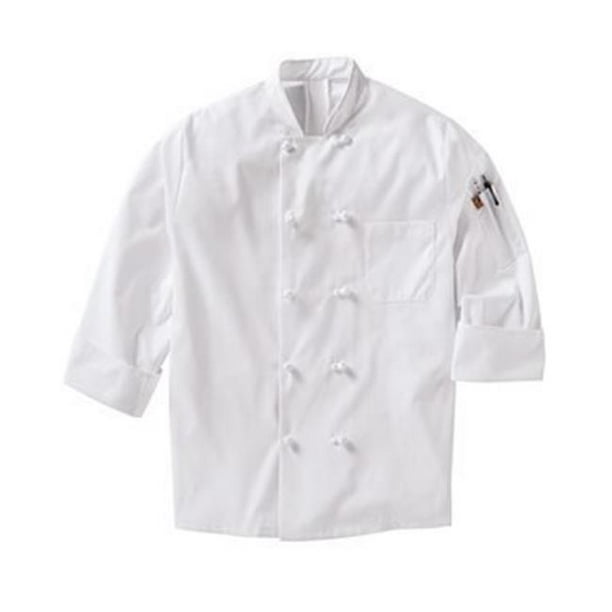 Chef Designs B60530003 Mimix Ten Knot Button Chef Coat with OilBlok