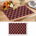 thumbnail image 6 of Vintage Flowering Placemats Set&nbsp;of&nbsp;12 Gorgeous Flower Dark Red Background Heat Insulation Washable Place Mats, Non-Slip Table Mats for Dining Table Party Kitchen Decor,13x19 Inch, 6 of 9