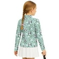 thumbnail image 2 of Psesaysky Toddler Girls Sweatshirts Cute Panda Green Print Stand-up Collar Quarter Zip Pullover Long Sleeve Shirts Tops Girl Fall Winter Clothes 12-13 Years, 2 of 6