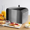 thumbnail image 2 of Toaster Cover 2 Slice, Black Gray Ombre Dustproof Bakeware Oven Protector with Top Hook, Vintage Country Wooden Waterproof Small Kitchen Appliance Toasters Dust Cover, 12"x7.5"x8", 2 of 9