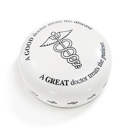 Doctor Gift Paperweight "A Good Doctor Treats The Disease, A Great Doctor Treats The Patient"