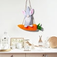 thumbnail image 1 of Weloille Easter Rabbit Carrot Plush Pendant 1 Pack, Soft Cute Stuffed Holiday Hanging Ornament, Lightweight Decorative Hanging Charm, Pendant for Bag Keychain Tree Home Easter Party Decoration, 1 of 9