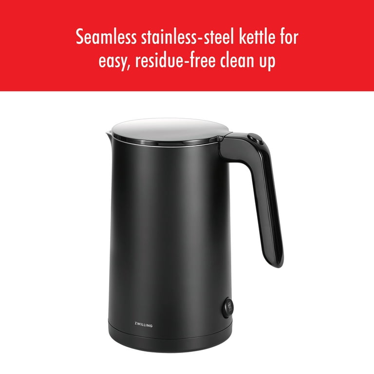  ZWILLING Enfinigy Cool Touch 1-Liter Electric Kettle, Cordless Tea  Kettle & Hot Water - Black: Home & Kitchen