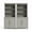 Bedford Gray Frame/Brushed Stainless Steel Hardware, variant on Martha Stewart Set of 2 Modular Shaker Cabinets and 2 Hutch Set, Brushed Stainless Steel Hardware, Open Top Shelves, Soft-Close Doors, Gray