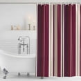 thumbnail image 4 of Rose Red Purple Stripes Waterproof Fabric Shower Curtain,Farmhouse Colorful Abstract Lines Waterproof Fabric Shower Curtain for Bathroom Bathtubs Shower Curtains with 12 Hooks Extra Long 72x96, 4 of 8