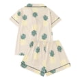 thumbnail image 3 of FASHOFT Cute Pajamas for Women Set Fruit Print 2 Piece Button Up Short Sleeve Pj Soft Lounge Valentines Day Sleepwear White M, 3 of 6