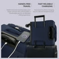 thumbnail image 6 of VERAGE Underseat Carry on Luggage with spinner Wheels & USB Port, Bag for Airlines, Lightweight Suitcase, Navy (14-Inch Plus), 6 of 8