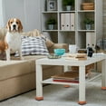 thumbnail image 3 of WHAMVOX 2Pcs Furniture Height Increasing Pad Brown Plastic for Floor Protection Sofa Use, 3 of 5