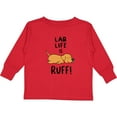 thumbnail image 3 of Inktastic Lab Life is Ruff Yellow Lab Boys or Girls Long Sleeve Toddler T-Shirt, 3 of 5