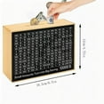 thumbnail image 2 of Money Saving Box, 2024 Upgrade Cash Vault Wooden Money Saving Challenge Box Cash Vault Piggy Bank for Adults Kids Budgeting and Savings Goals Coin Bank Reusable Wooden Money Box (Wood), 2 of 6