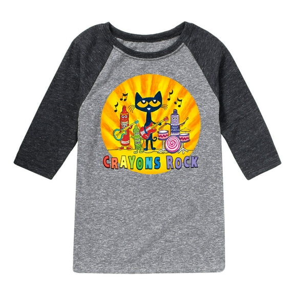 Pete The Cat - Crayons Rock - Toddler and Youth Raglan