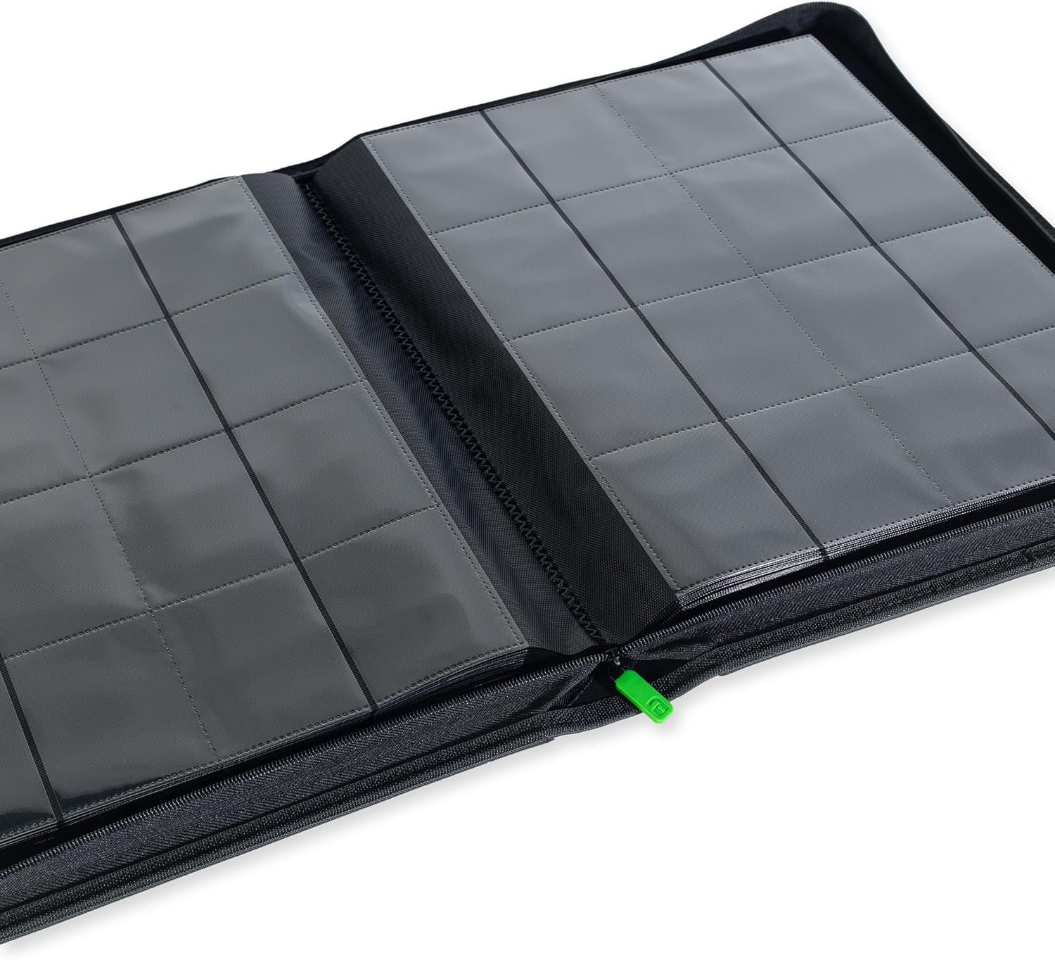 MUSEEQ  16 Pocket XXL Trading Card Zip Binder, 1088 Cards,  Exo-Tec Album Material, 34 Side-Loading Pages, Folder for Collectible Games, Sports, TCG (Black)