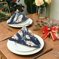 thumbnail image 4 of GZHJMY Soft Reusable Satin Table Decorative Napkins,20x20InX1 PCSArt Daisy,Family Dinner Wedding Banquet, Cocktail Party, Kitchen,Birthday Party, 4 of 7