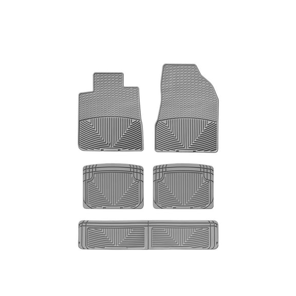 WeatherTech All-Weather Floor Mats compatible with Acadia, Traverse, Enclave, Outlook, Acadia Limited - Complete Set (1st, 2nd, & 3rd Row), Grey