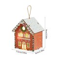 thumbnail image 3 of PuSpu Christmas Cabin Ornament 3D LED Wooden Pendant 9x7.5x6 cm Multicolor 1Pcs Hanging Home Tree Fireplace Window Holiday Ambiance Decor Light, 3 of 6