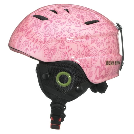 Lucky Bums Toddler Kids Alpine Doodlebug Ski Snowboard Sport Helmet, Bubblegum, (Best Ski Helmet Camera)