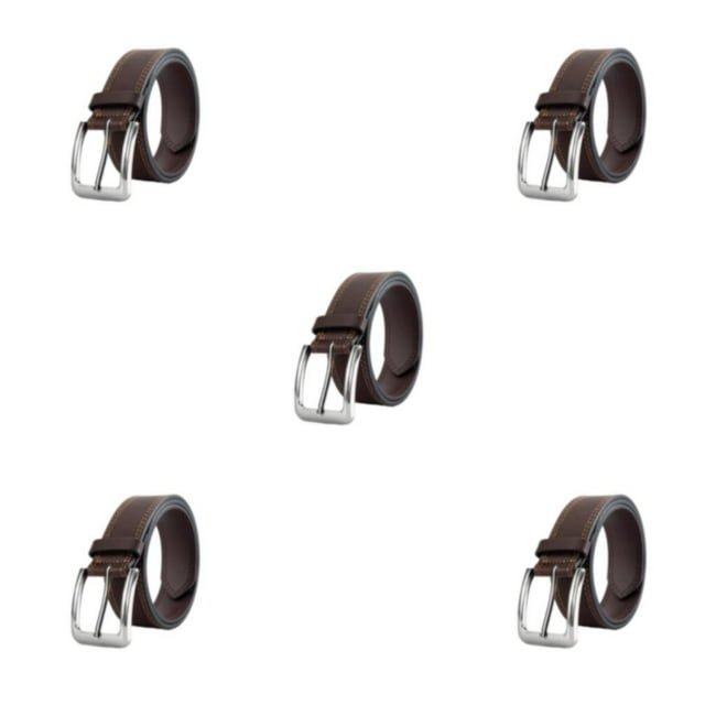 yingyy Stretch Braided Men Belt With Exquisite Craft And No Loose Thread Scratch-resistant PU Casual Coffee 120cm 5Set