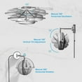 thumbnail image 2 of Parrot Uncle Wall Mount Fans Pull in Ceiling Fan with Folding Arm Crod with Plug, 10 Inch, White, 2 of 5