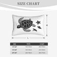 thumbnail image 4 of Sikiie Family Of Sea Turtles Print Plush Pillow Cover, Wrinkle-proof and Stain-resistant Pillow Protector without Pillow Core, Home Decoration-20"x30", 4 of 6
