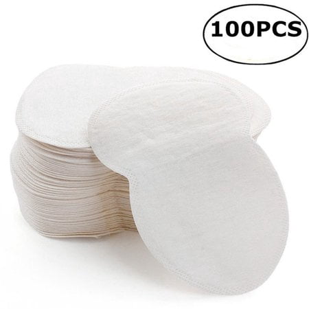 WALFRONT 100pcs / 50Pair Absorb Sweat Armpits Extra Tear-Resistant Disposable Perspiration Pads Deodorant, Underarm Sweat Pads,Fight Hyperhidrosis With Underarm Sweat Pads for women and