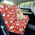 thumbnail image 3 of Xoenoiee Santa Claus Candy Star Print Rear Bench Car Seat Cover Towel Protector, Christmas Decoration Heavy Duty Universal Fit Automotive Backseat Protector for Cars SUVs Truck, 3 of 7