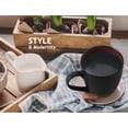 thumbnail image 4 of MIAMIO - 6 x 350 ml Stoneware Coffee Mug/Cup Set - Le Papillon Collection (Black-Colorful), 4 of 7