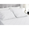 thumbnail image 5 of Threadmill Home Linen Cotton Sheets, King Size Bed, 4 Pc Damask Sateen, Elastic Deep Pocket, White, 5 of 6