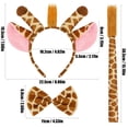 thumbnail image 2 of Conjunto de Disfraz de Jirafa de 3 Piezas Diadema con Orejas de Jirafa Cola y Pajarita Disfraz de Animal Kit de Disfraz de Jirafa Accesorios de Fiesta para Halloween, Cumpleaños, 2 of 5