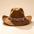 thumbnail image 5 of Sun Hats for Women Beach Western Cowboy Hat with Wide Brim Style Party Winter Autumn Jazz Cap, 5 of 5