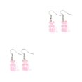thumbnail image 2 of Sonducket Gancho para la oreja Pendiente colgante Colgante Pendientes colgantes para suministro Rosa Rosado 2Conjunto, 2 of 6