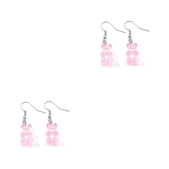Guardurnaity Gancho para la oreja Regalo del Día de San Valentín Decoraciones para damas diario Pendiente de gota Colgante Pendientes colgantes Rosado 2piezas Guardurnaity CBP277152