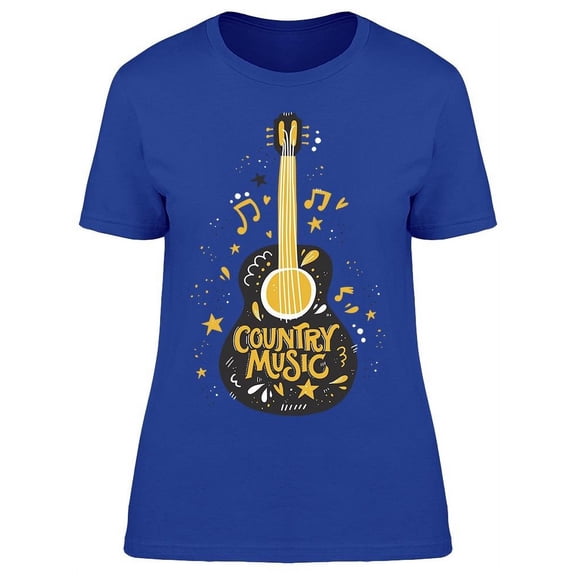 Country Guitar Graphic T-Shirt Women -Image by Shutterstock, Female XX-Large