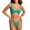 Green, variant on Ruched Bikini Sets for Women Two Piece Swimsuit High Cut Brazilian Cheeky Thong Bathing Suit