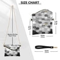 thumbnail image 4 of Versatile Women's Clutch - Waterproof PU Leather with Magnetic Closure and Detachable Strap Futuristic Sparkle Hex Tile, 4 of 7