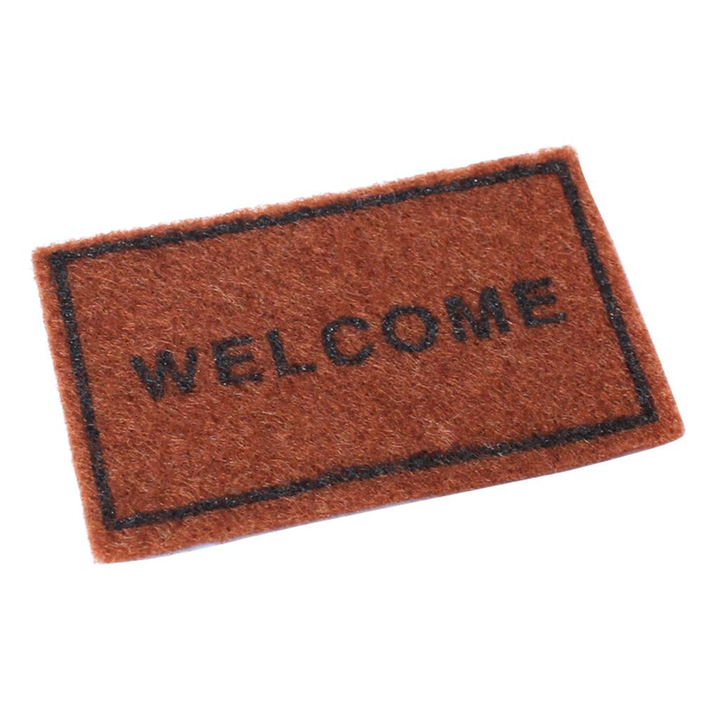 Dollhouse Miniature Welcome floor mat Carpet Rug dollhouse accessories for TO 