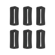 6PCS Silicone Watch Strap Loop Fastener Rings 18mm - Universal Rubber Watch Clasp for Smartwatch and Sport Bands, Fixed Bracelet Ring with Notch for Secure Fit