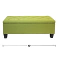 thumbnail image 4 of Magshion Rectangular Storage Ottoman Bench Tufted Footrest Lift Top Pouffe Ottoman, Coffee Table, Seat, Foot Rest, and more 42'', Linen Olive, 4 of 7