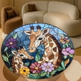 thumbnail image 4 of Round Rug, Giraffe1 Soft Washable Carpet, Non-Slip Floor Mat for Living Room Bedroom Home Decor 24 Inch, 4 of 6