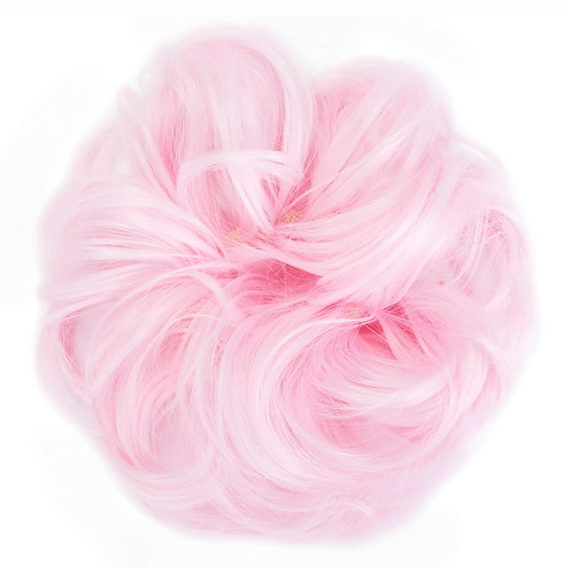 FLORATA Hair Bun Extensions Curly Messy Updo Donut Chignons Hairpiece ...