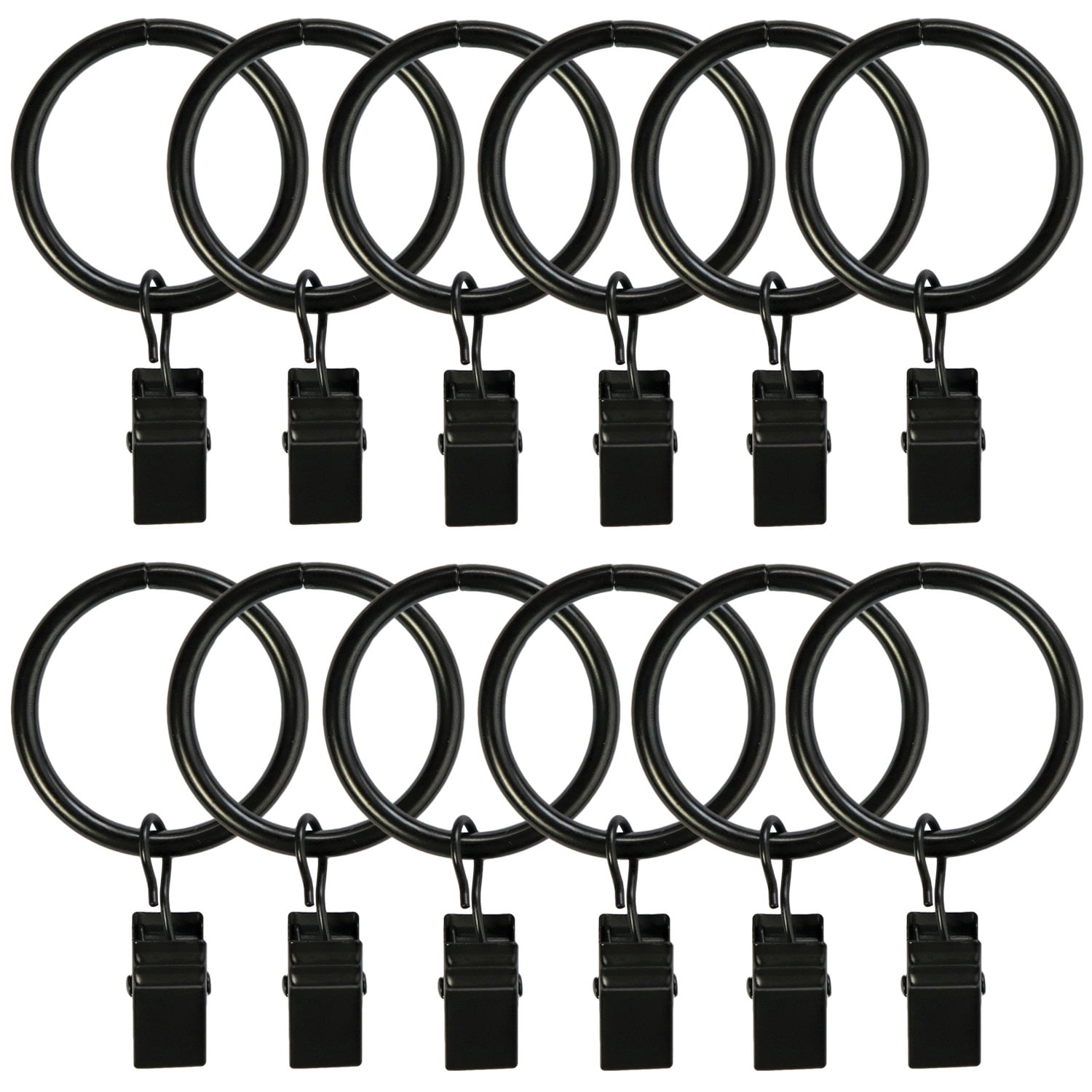 For Curtains And Rods Living Room Bedroom Shower Room Curtain Rings 1.5 Inch Silver 20 Pcs Metal Hanging Rings With With Eyelets Plus Plastic Curtain Hooks