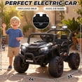 thumbnail image 2 of Ktaxon 12V Kids Electric Ride On Car w/ Parent Remote Control, Bluetooth, Lights, 3 Speeds, Powered Wheel Ride On Toy for Boys & Girls Ages 2-6, Black, 2 of 9