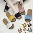 thumbnail image 7 of Nrmvnmi Women's Slippers Summer Floral Open Toe Lace Flip-Flops Casual Flat Over Slippers Black Mothers Day Gifts, 7 of 7