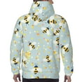 thumbnail image 5 of Bingfone Bees Men'S Drawstring Hoodie Long Sleeve Pocket Sweatshirts-3x-Large, 5 of 9