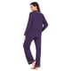 thumbnail image 5 of Púrpura Inicio Ropa Pijamas Mujer Primavera/Verano Modal Manga Larga Cárdigan Conjunto De Dos Piezas, 5 of 5