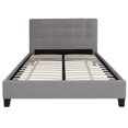 thumbnail image 3 of Chelsea Full Size Upholstered Platform Bed in Light Gray Fabric, 3 of 3