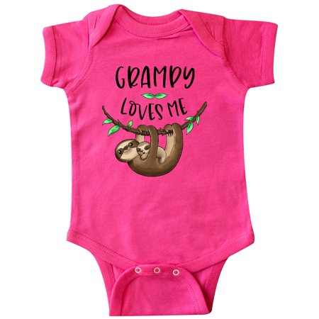 

Inktastic Grampy Loves Me Cute Sloth and Baby Gift Baby Boy or Baby Girl Bodysuit