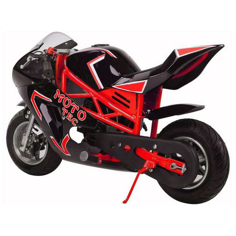 MotoTec 49cc 2-Stroke Gas Powered Pocket Bike Mini Motorcycle GT Red 