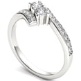thumbnail image 2 of 1 Carat T.W. Diamond 14kt White Gold Two-Stone Bypass Band, 2 of 5